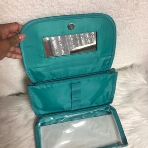 Thirty-One Aqua Cosmetic Organizer with Mirror